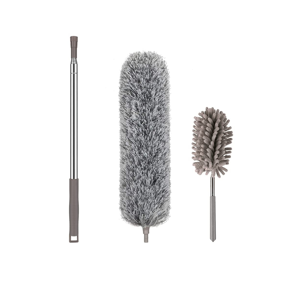 Microfiber Feather Duster Bendable & Extendable Duster with 100 inches Expandable Pole Handle