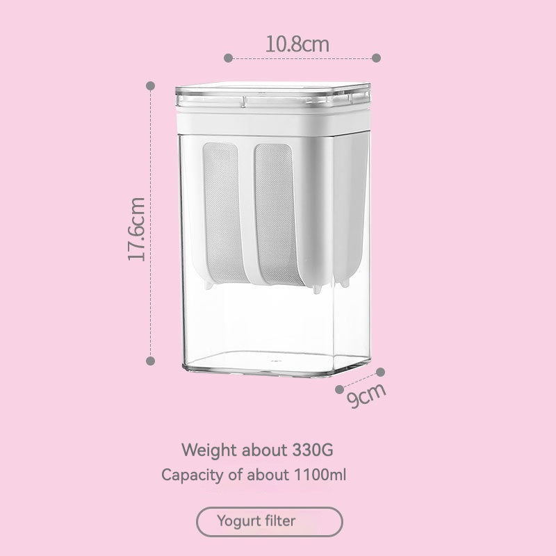 Curd & Greek Yogurt Maker – 1100ml Strainer Box for Smooth, Thick Results Every Time