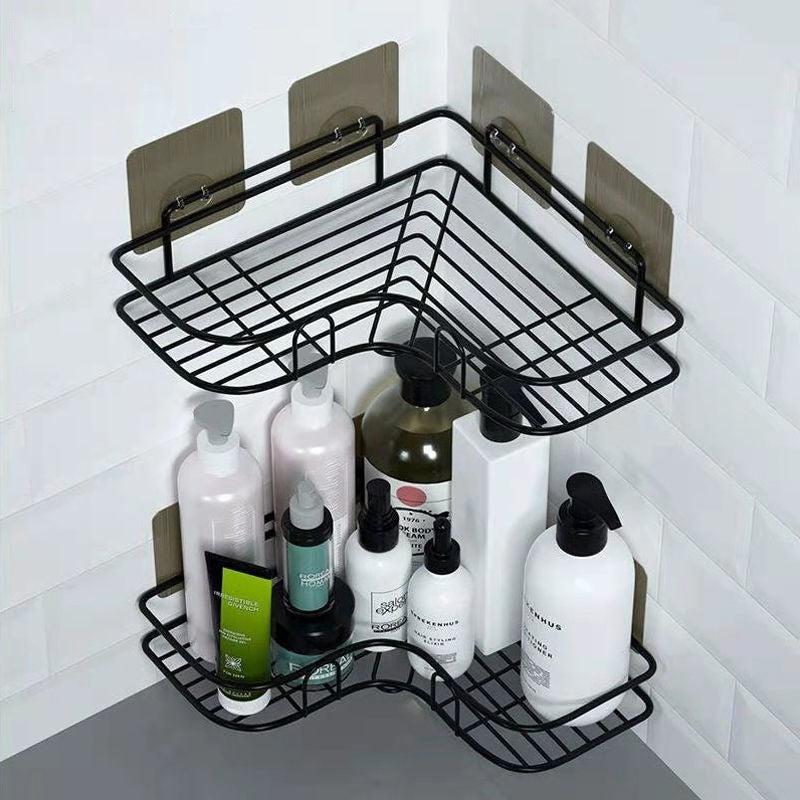 Self-Adhesive Kitchen-Bathroom Corner Shelf Organiser Storage Rack