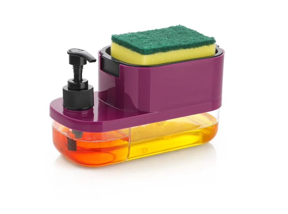 Smart 2-in-1 Dish Soap Dispenser with Built-In Sponge Holder