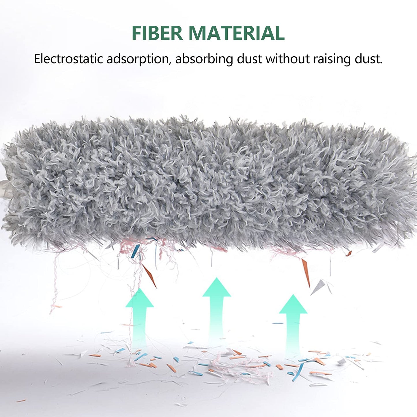 Microfiber Feather Duster Bendable & Extendable  Duster with 100 inches Expandable Pole Handle