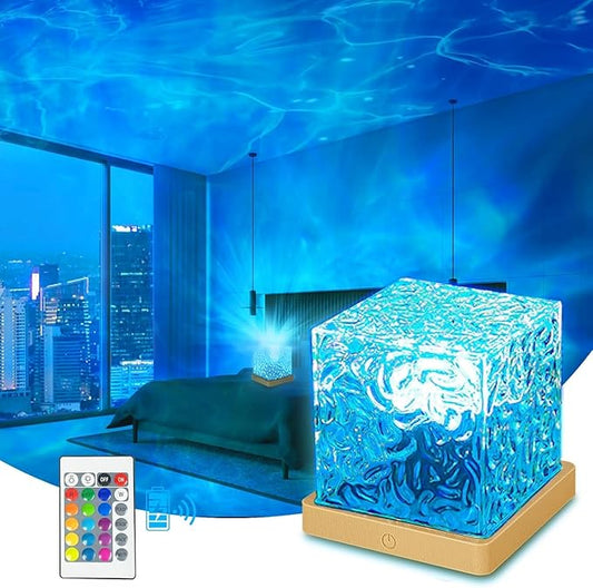 Crystal Ocean LED Cube Lamp with Remote